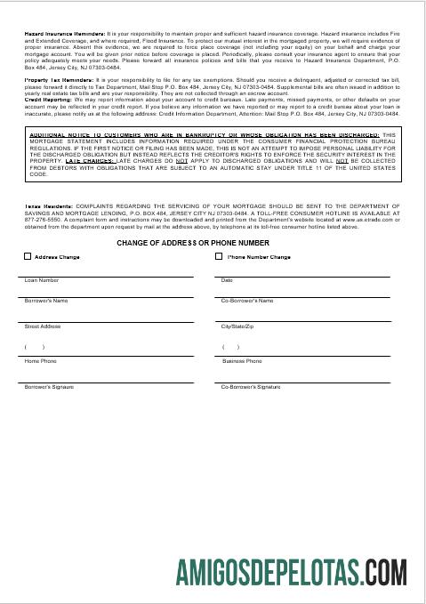 Extrato de hipoteca do USA Etrade Bank em formatos Word e PDF 3 amostra